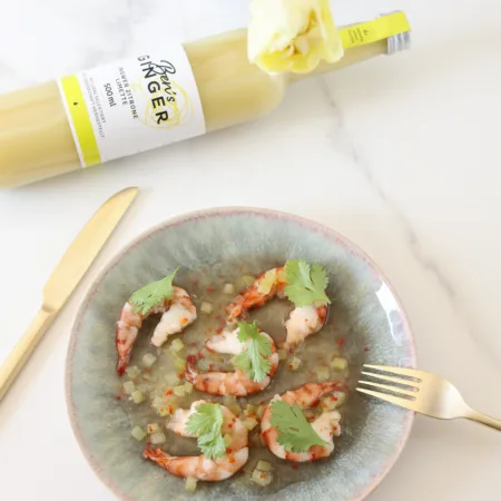 Ceviche de crevettes au gingembre de Ben