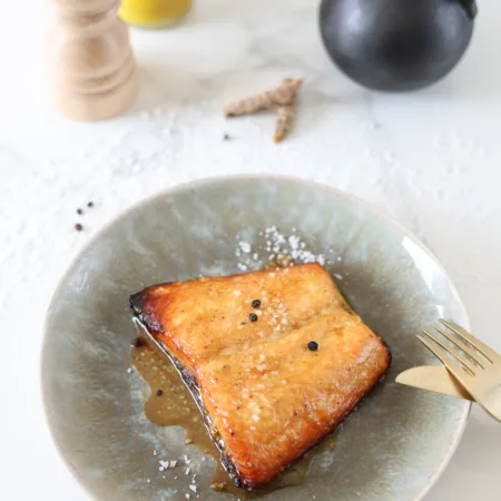 Saumon au gingembre et au curcuma de Ben, cuit au four