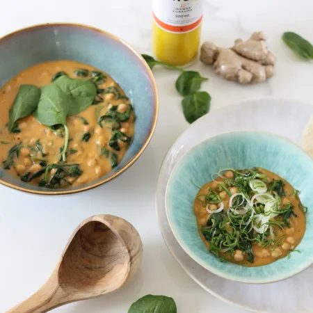 Le curry de pois chiches au gingembre de Ben